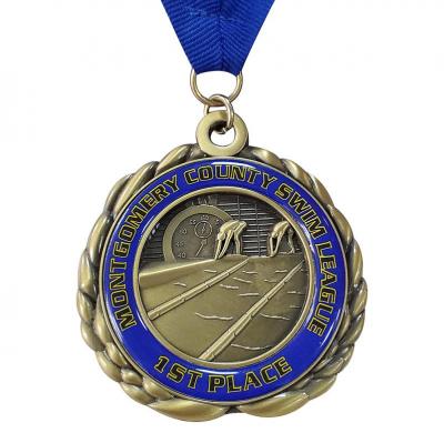 Medalha de Ouro Personalizada Prata Cobre Metal Material Esportes 3D Prêmio em Branco Medalha Esportiva