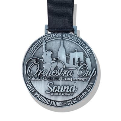 Medalhas de finalização de prêmio de corrida esportiva de metal em branco 3d personalizado feito sob encomenda