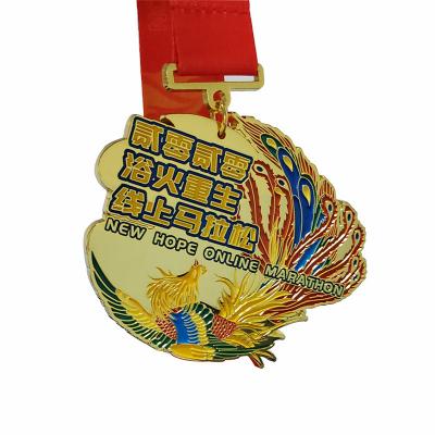 Liga de Zinco Medalha da Maratona Desporto Medalha de Finalizador com Cordão