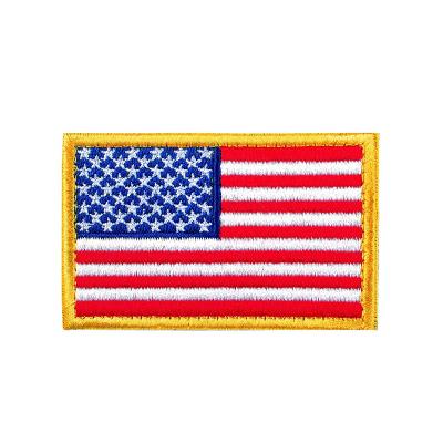 Patches de bandeira americana dos EUA táticos personalizados bordados com gancho e laço