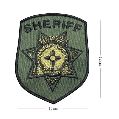 remendos de bordado de ombro de departamento de xerife personalizados